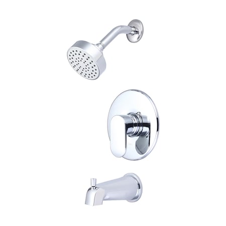 Olympia Faucets Single Handle Tub/Shower Trim Set, Wallmount, Polished Chrome T-2330